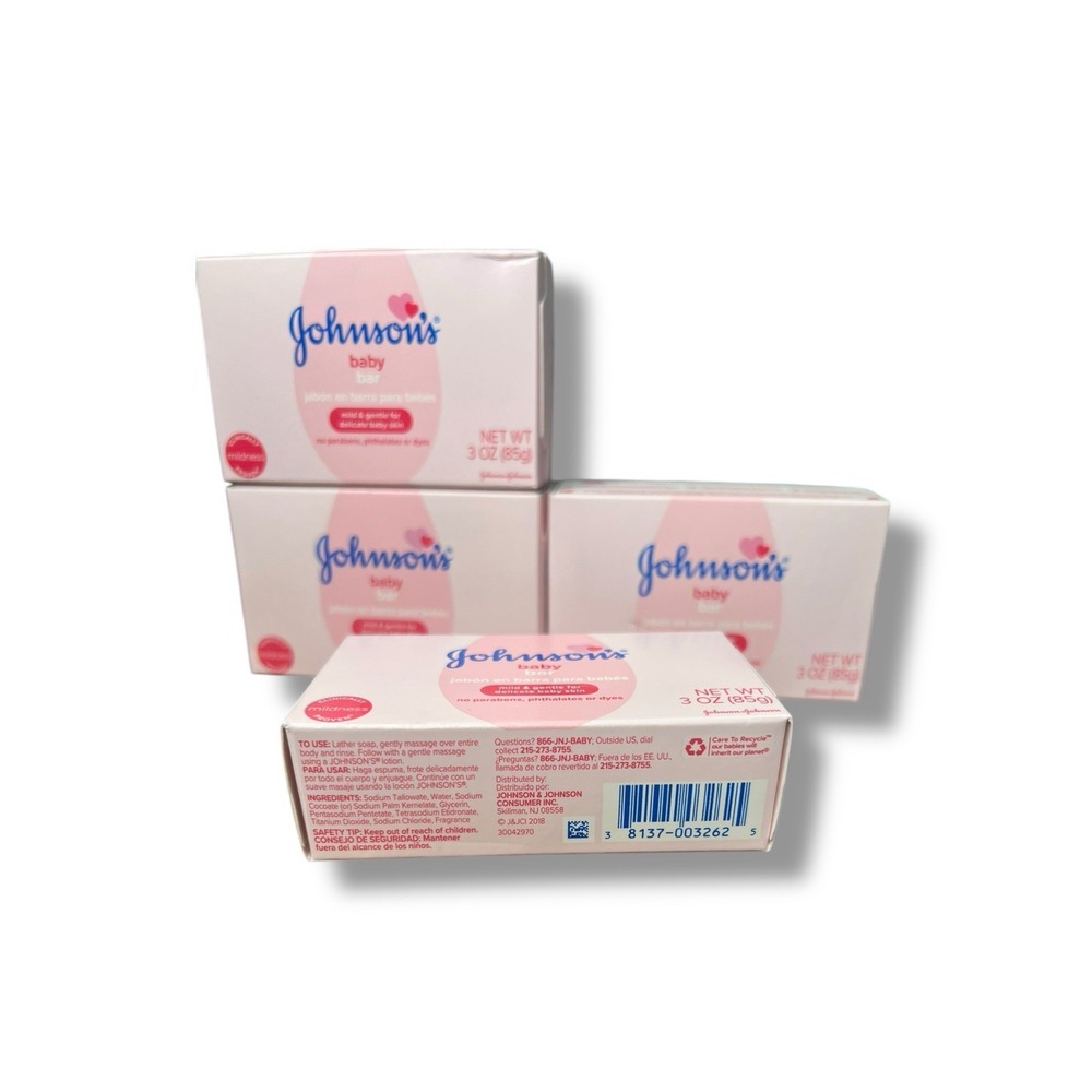 Johnson's Baby Bar Soap 3oz ( 4 bars ) - Picture 3 of 4